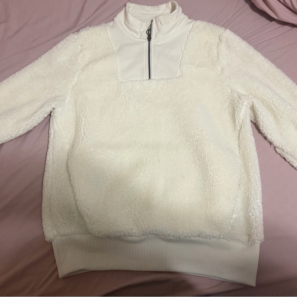 Sweaty Betty Cream Sherpa Pullover